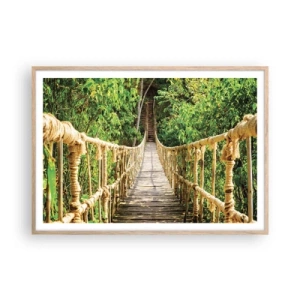 Affisch i ram av ljusek - Upphängd i grönskan - 100x70 cm