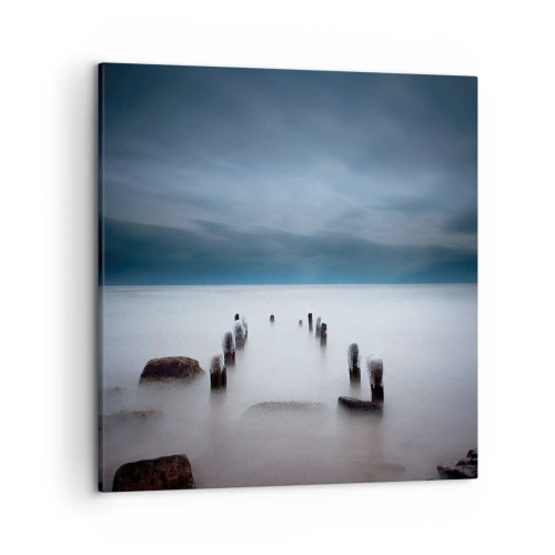 Canvastavla - Bild på duk - Fundersam sjö - 50x50 cm