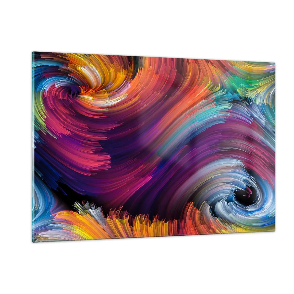 Glastavla - Bild på glas - Början av en ny värld - 120x80 cm