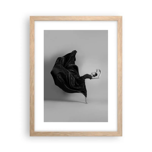 Affisch i ram av ljusek - Bevingad av musiken - 30x40 cm