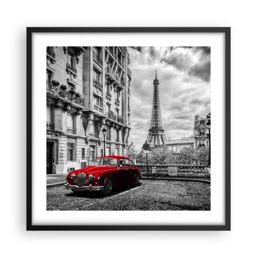 Affisch i svart ram - Rovdjuret i staden - 50x50 cm