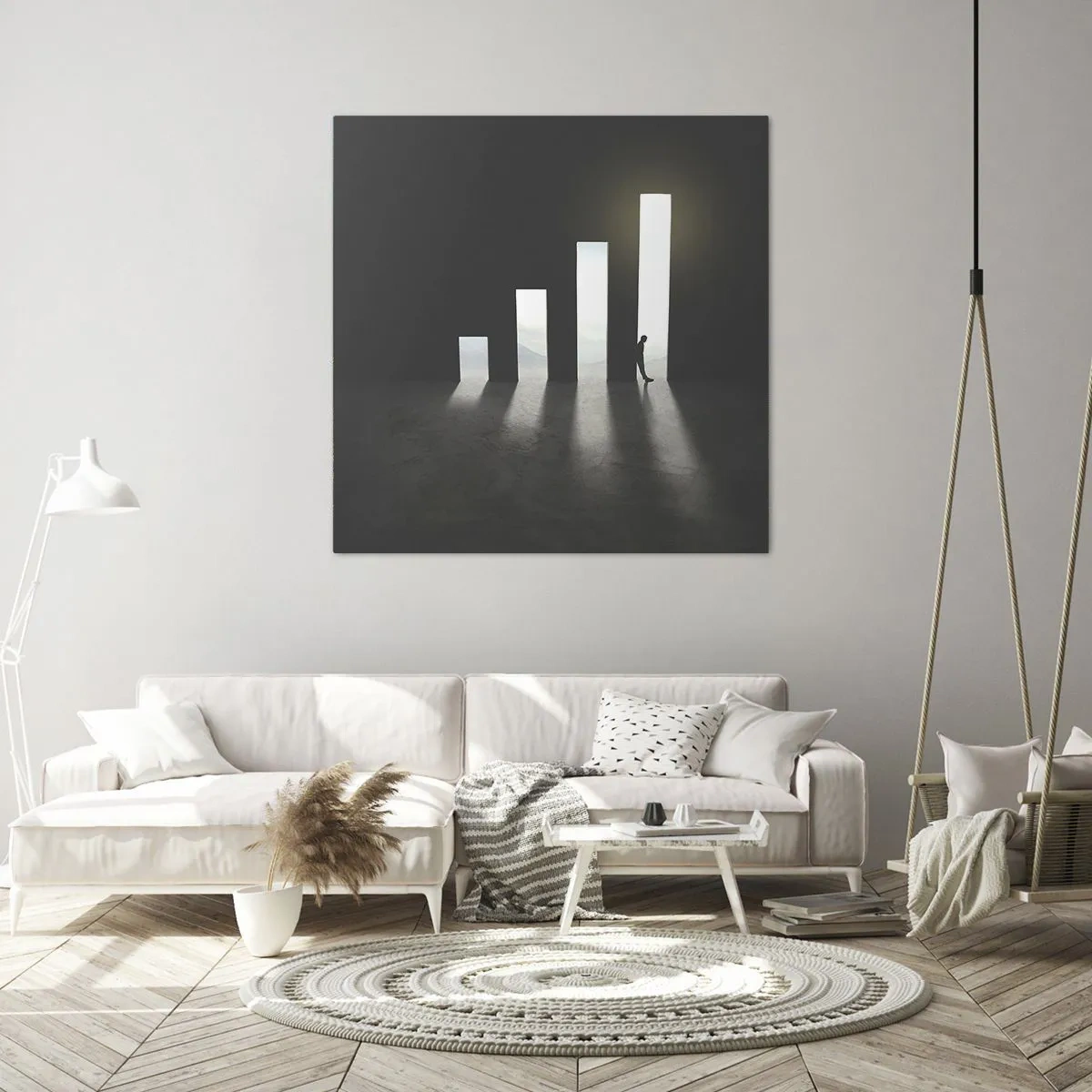 Canvastavla - Bild på duk - Framgång - ett intryck - 60x60 cm