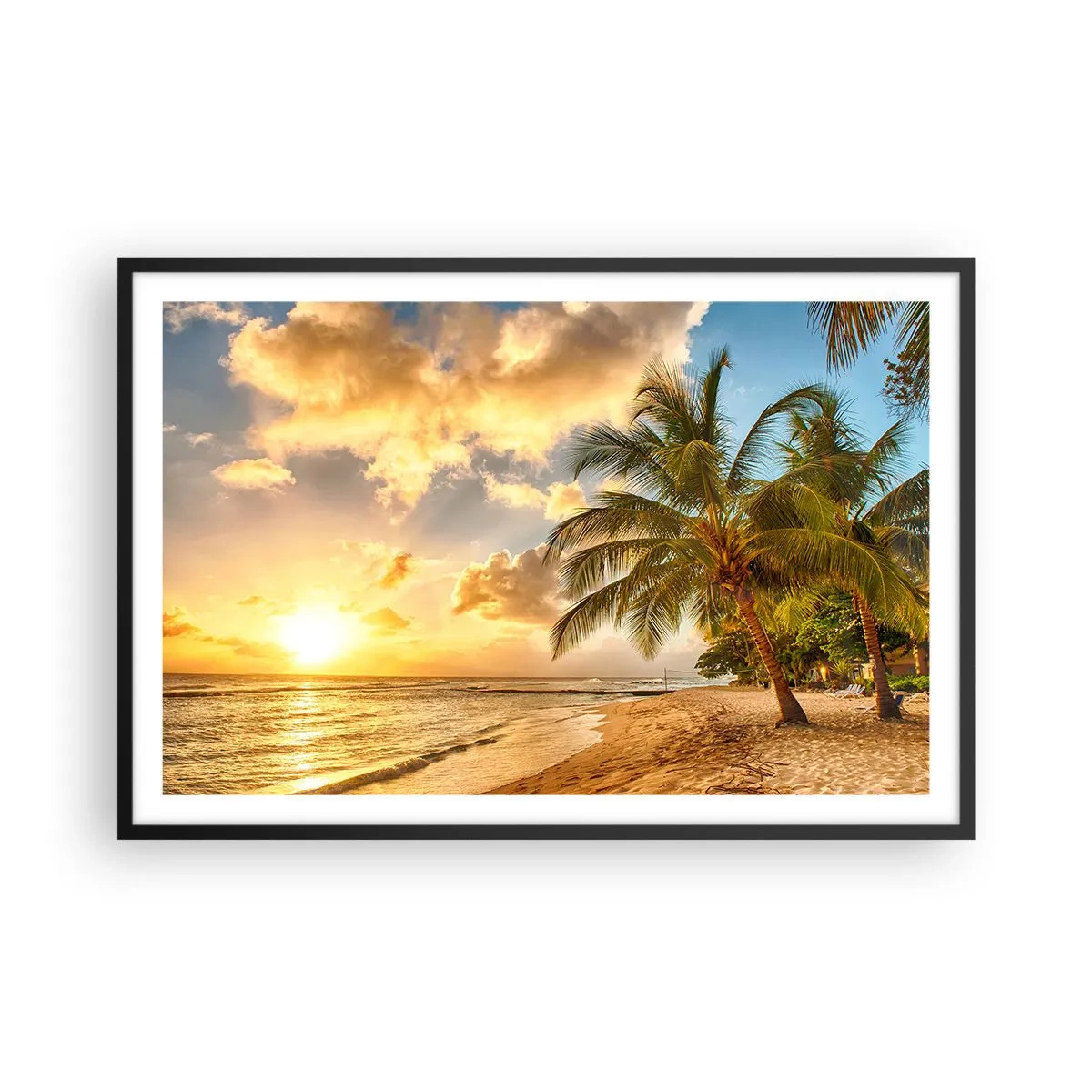 Affisch i svart ram - Evig sommar, alltid semester - 91x61 cm