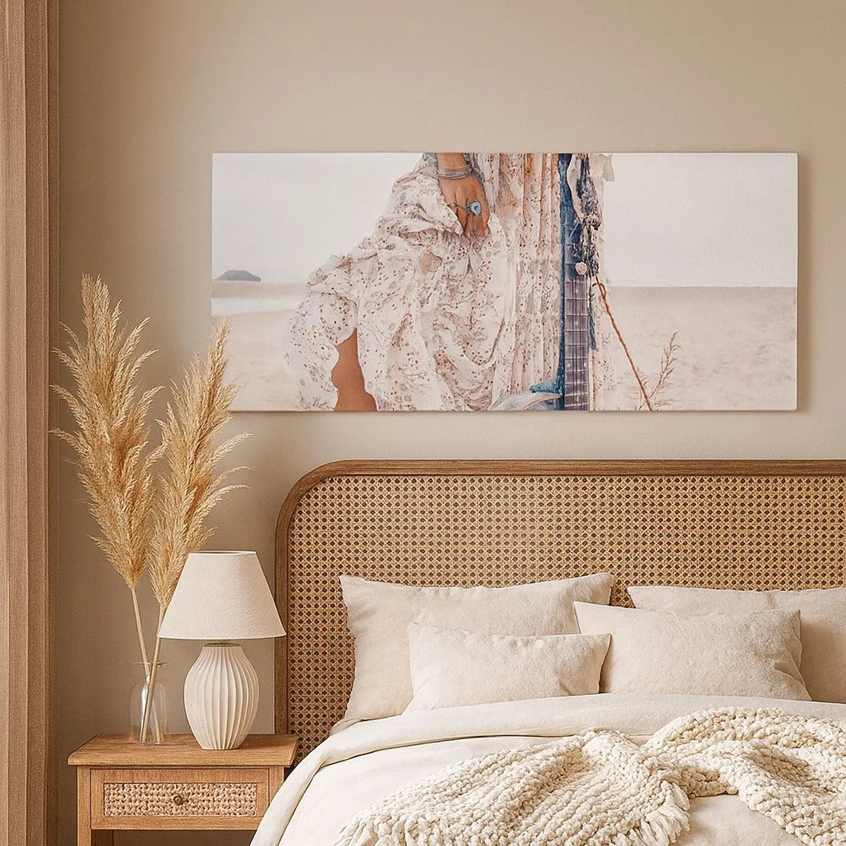 Canvastavla - Bild på duk - Flower power på väg - 100x40 cm