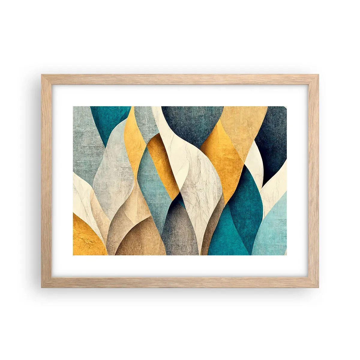 Affisch i ram av ljusek - Rytm och vågrörelse - 40x30 cm