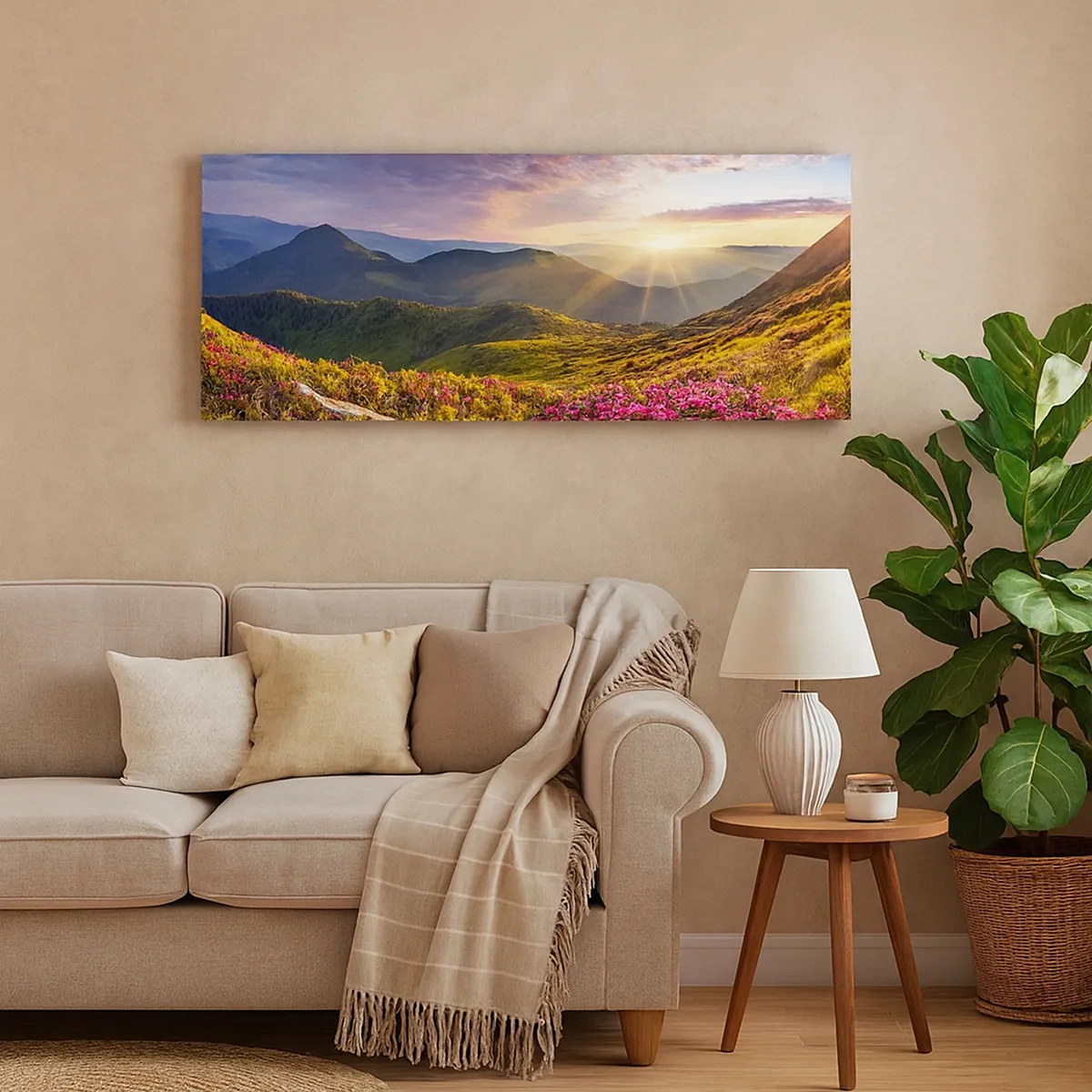 Canvastavla - Bild på duk - Fjällmorgonens fräschhet - 30x30 cm