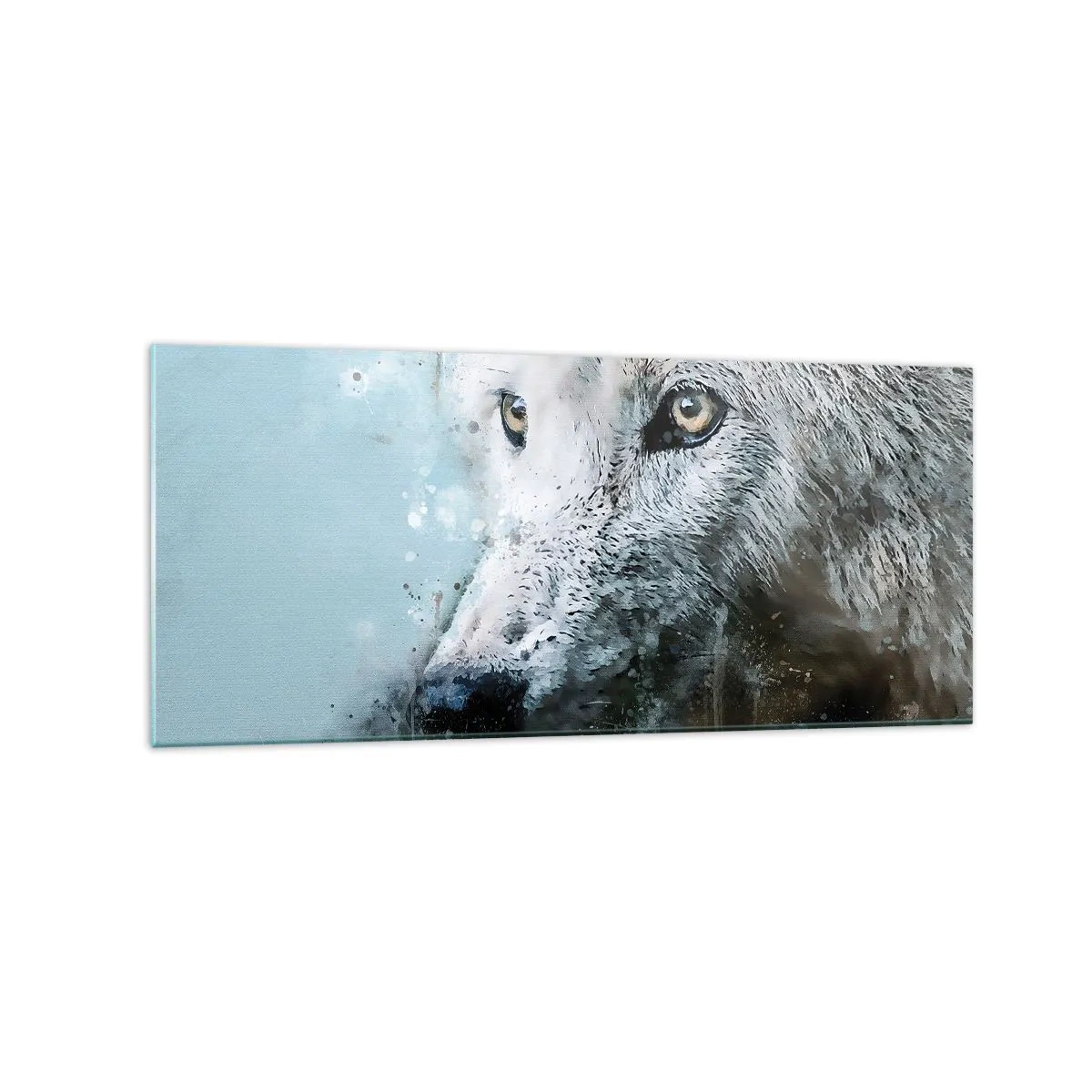 Glastavla - Bild på glas - Lär känna vargsjälen - 120x50 cm