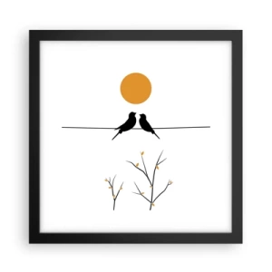 Affisch i svart ram - Näktergalens kväll - 30x30 cm