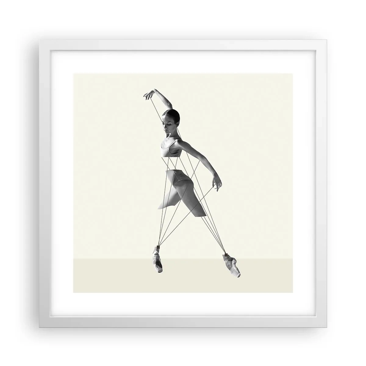 Affisch i vit ram - I världens teater - 40x40 cm