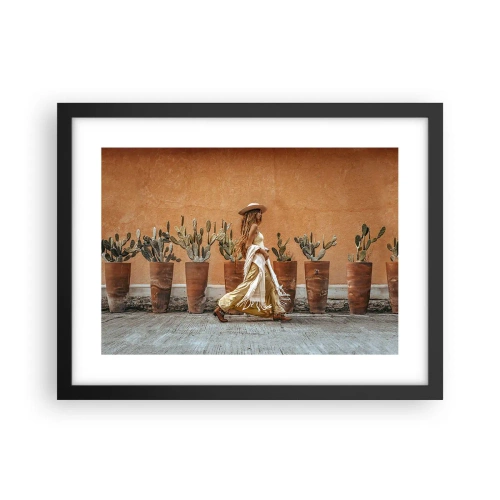 Affisch i svart ram - I hippiestil - 40x30 cm