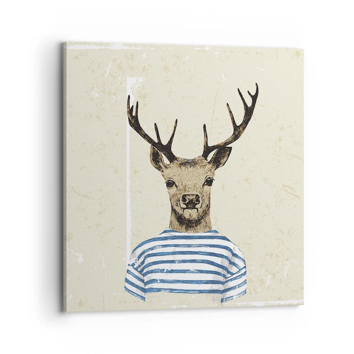 Canvastavla - Bild på duk - Ty jag gillar randiga tröjor! - 70x70 cm