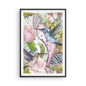 Affisch i svart ram - Inbäddade i klätterväxter - 61x91 cm