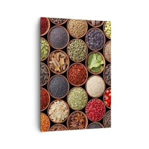 Canvastavla - Bild på duk - Världens alla smaker - 70x100 cm