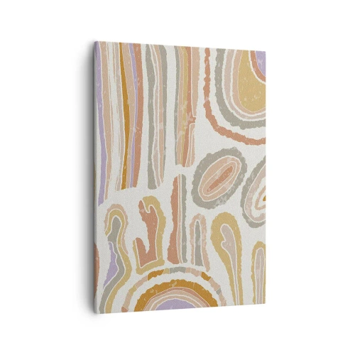 Canvastavla - Bild på duk - Färgglada tvärsnitt - 50x70 cm