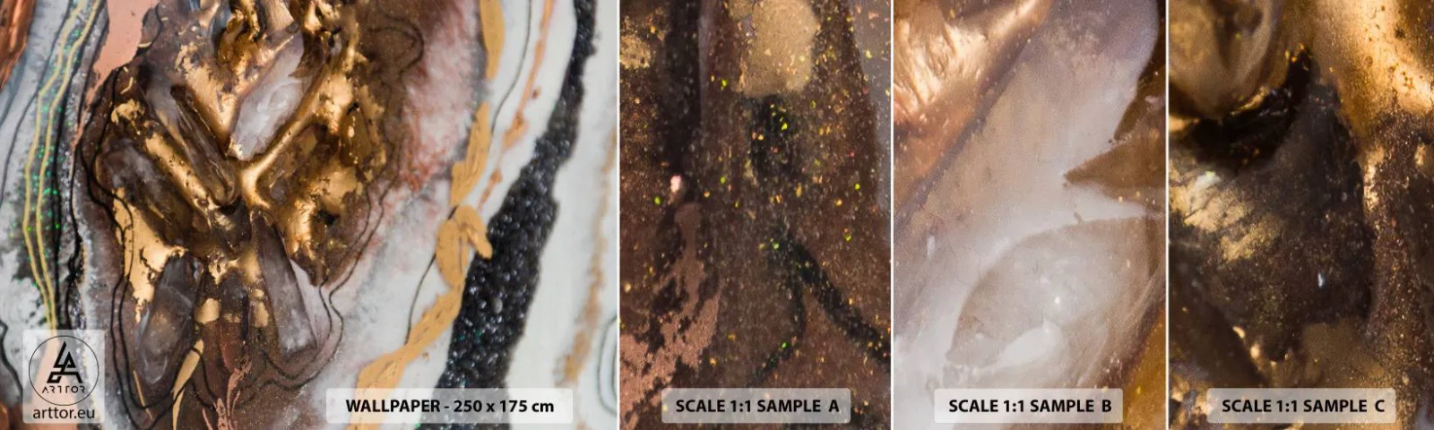 Provbit av självhäftande fototapet Deluxe Sticker - Jordens element - Abstraktion, Grafik, Bit - 100x30 cm