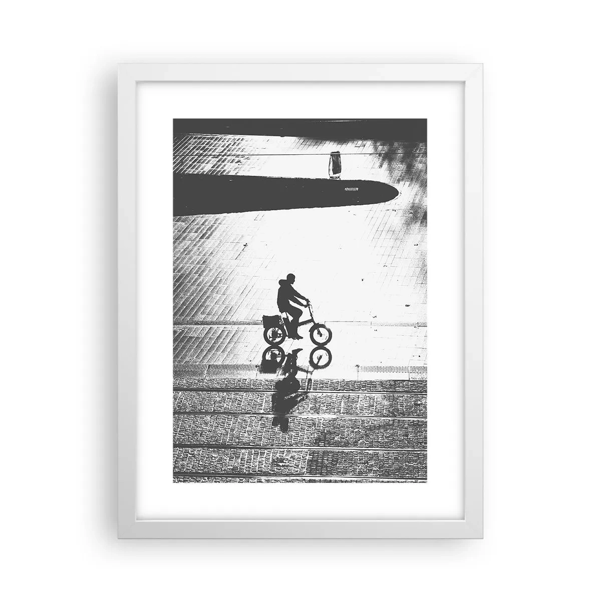 Affisch i vit ram - Rakt fram genom staden - 30x40 cm