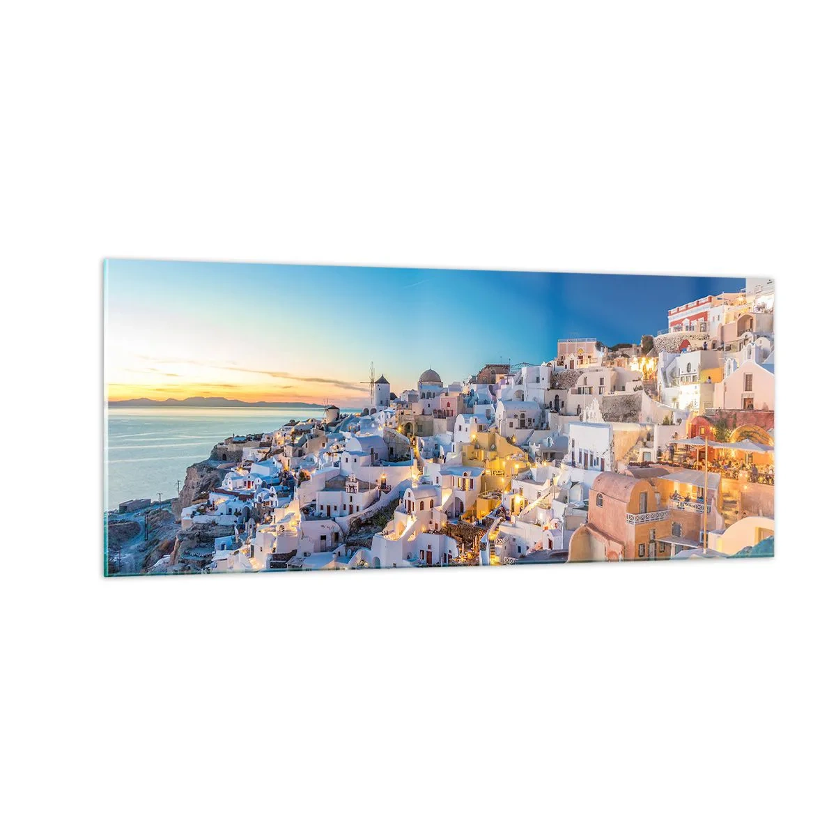 Glastavla - Bild på glas - Grekhetens essäns - 100x40 cm