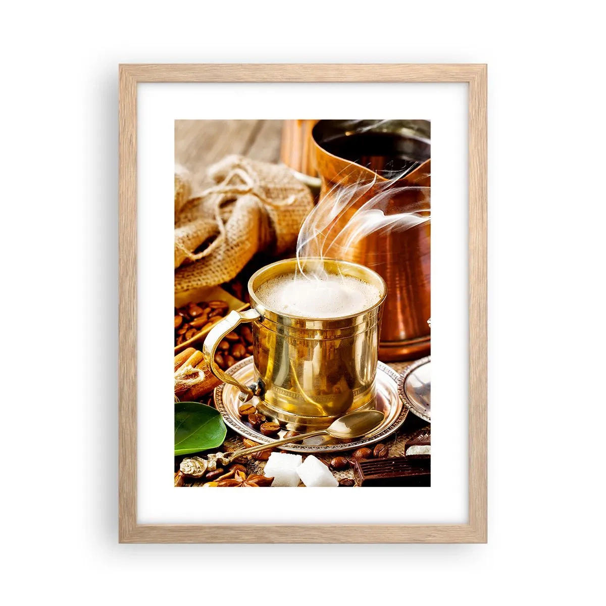 Affisch i ram av ljusek - Ha en trevlig dag! - 30x40 cm