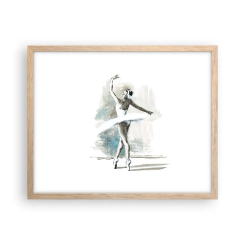 Affisch i ram av ljusek - Förtrollad i en svan - 50x40 cm