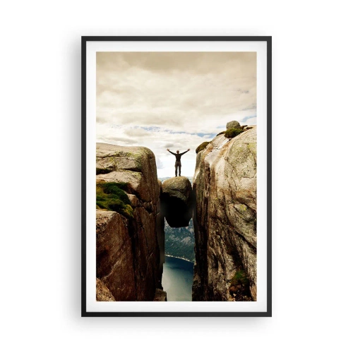 Affisch i svart ram - Hur jag mår?! - 61x91 cm