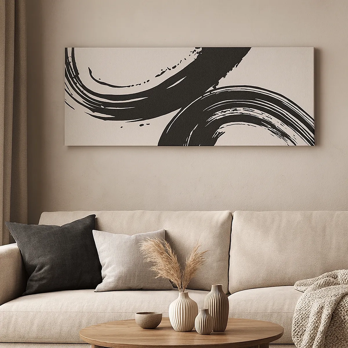 Canvastavla - Bild på duk - Svepande och cirkulärt - 30x30 cm