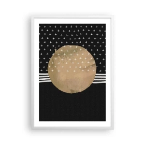 Affisch i vit ram - Komposition: galaxens flagga - 50x70 cm