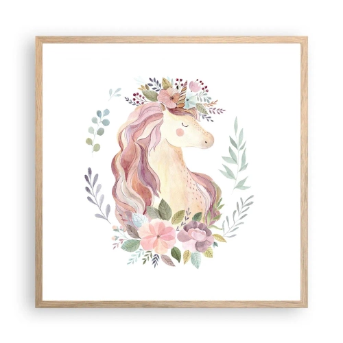 Affisch i ram av ljusek - En inbjudan till sagornas värld - 60x60 cm