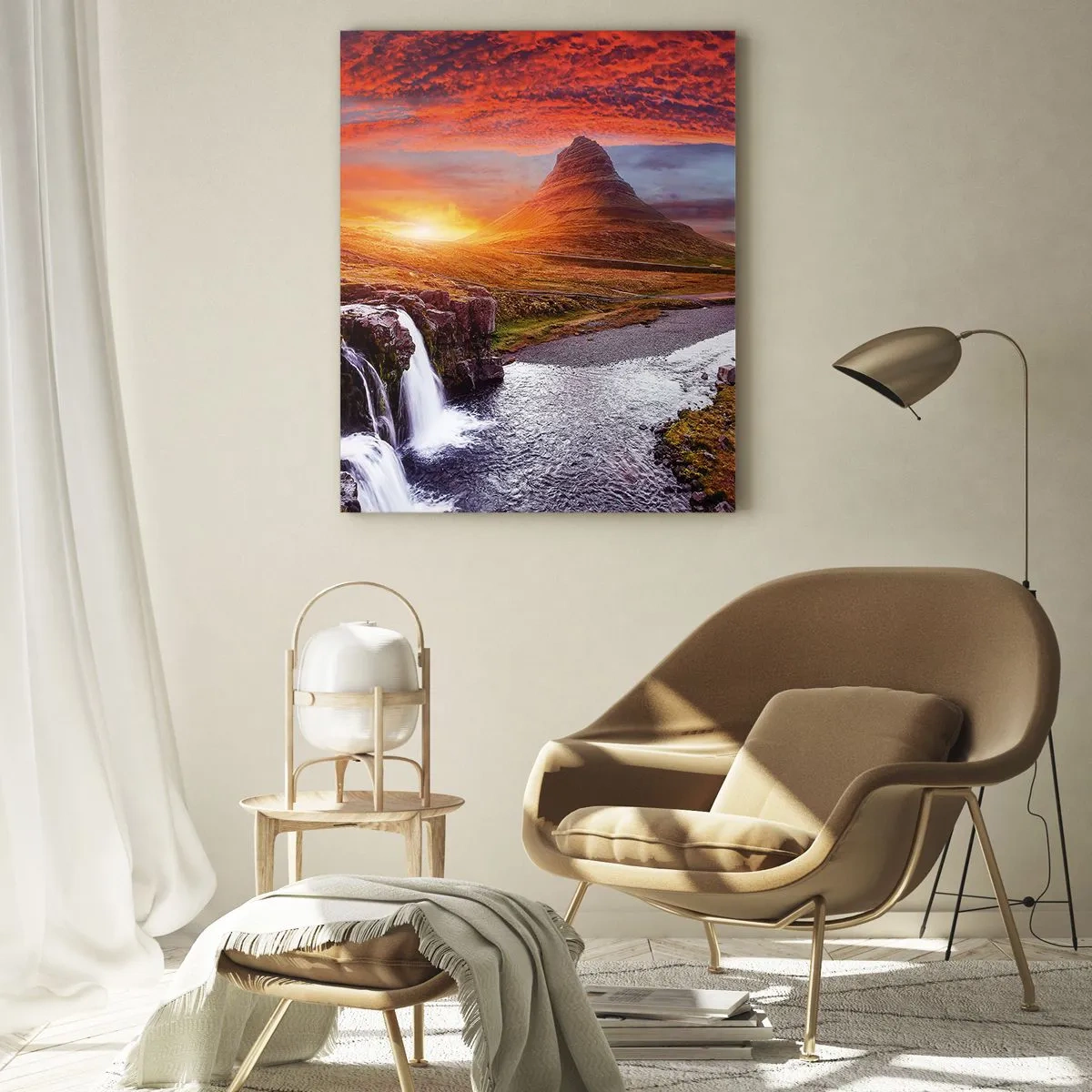 Glastavla - Bild på glas - Utsikt över Midgård - 50x70 cm