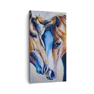 Canvastavla - Bild på duk - Är det vänskap? eller är det kärlek? - 45x80 cm