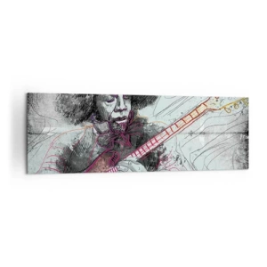 Canvastavla - Bild på duk - På musikens vågor - 160x50 cm