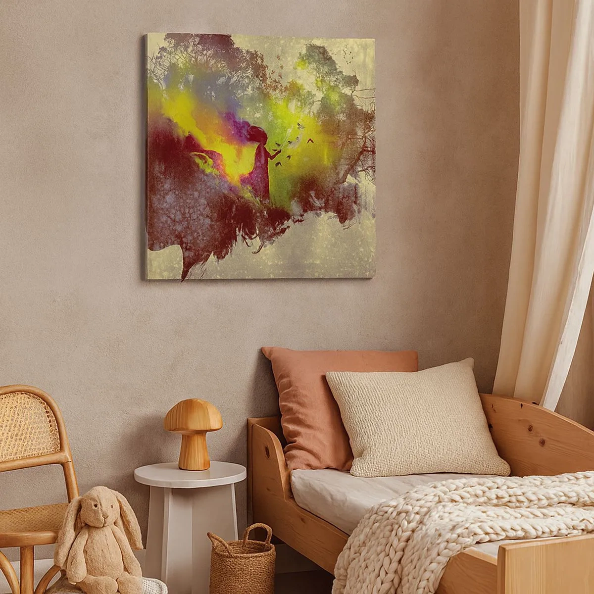 Canvastavla - Bild på duk - Moder Naturen - 30x30 cm