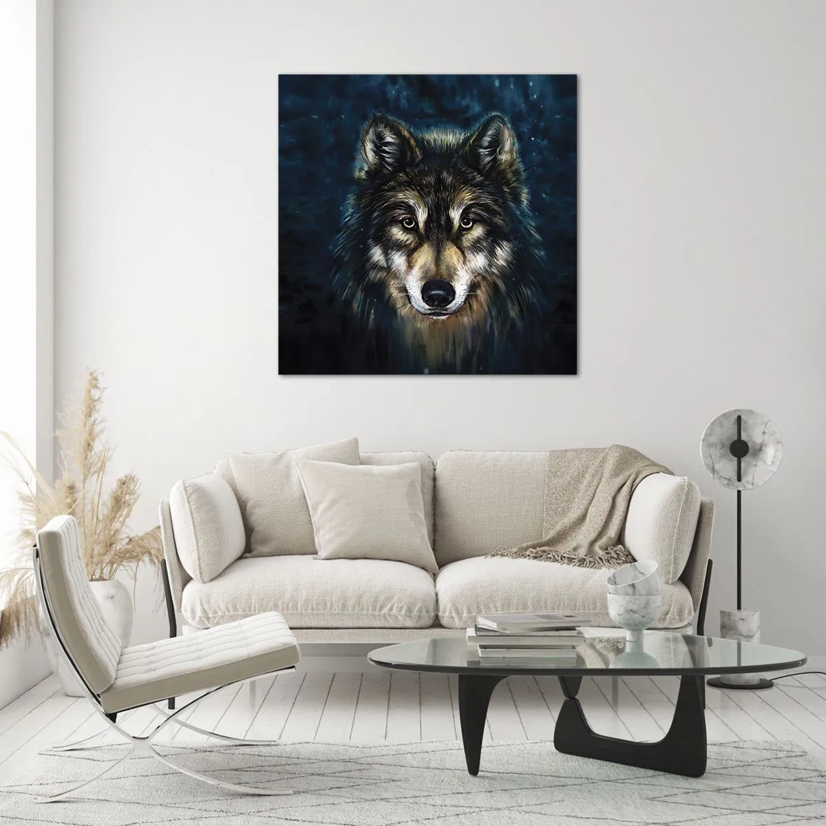 Glastavla - Bild på glas - Alfa? Och omega - 70x70 cm