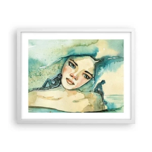 Affisch i vit ram - Am I blue? - 50x40 cm