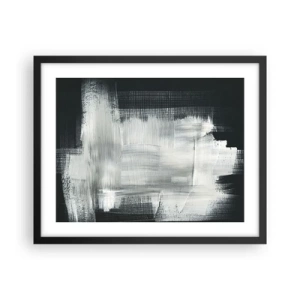 Affisch i svart ram - Vävd av det vertikala och horisontella - 50x40 cm