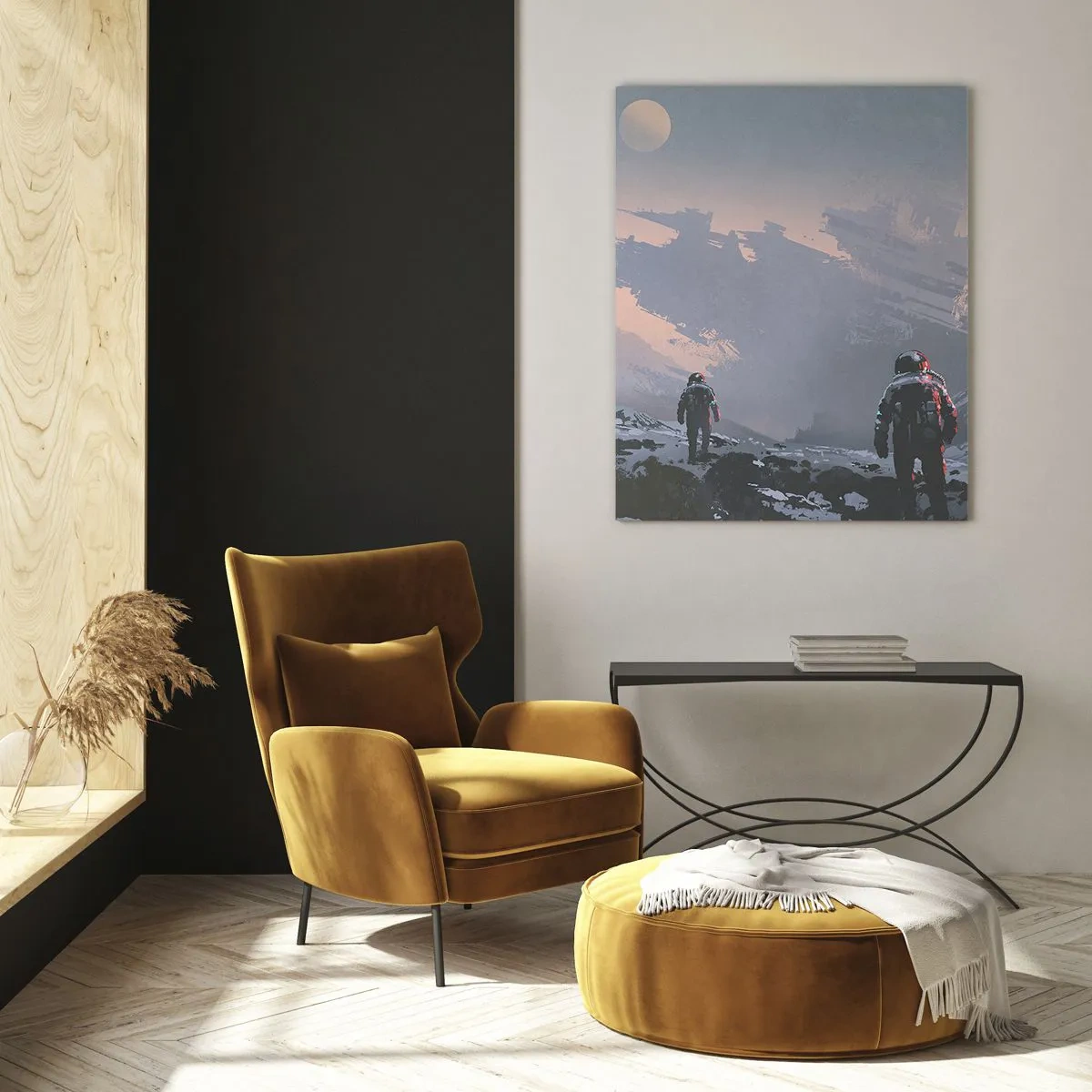Glastavla - Bild på glas - Under en okänd stjärna - 50x70 cm