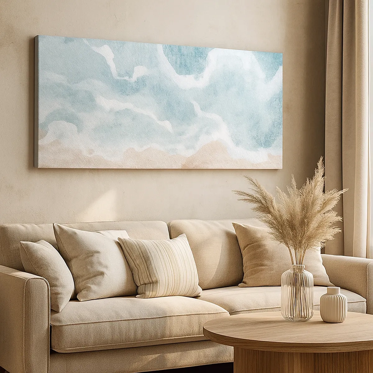 Canvastavla - Bild på duk - Abstraktion i moln - 30x30 cm