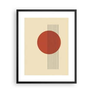 Affisch i svart ram - Cirkel och linjer - 40x50 cm
