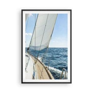 Affisch i svart ram - Heja äventyret - 61x91 cm