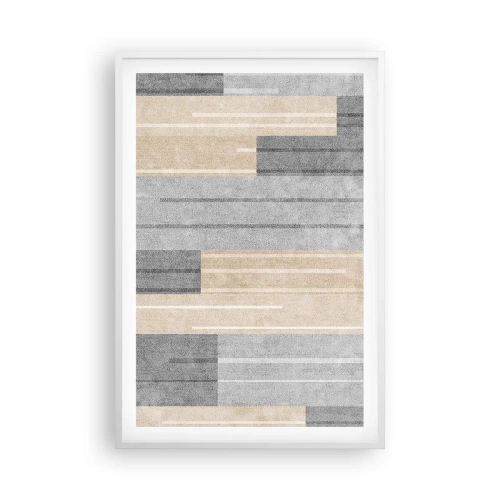 Affisch i vit ram - Komposition: allt i lod - 61x91 cm