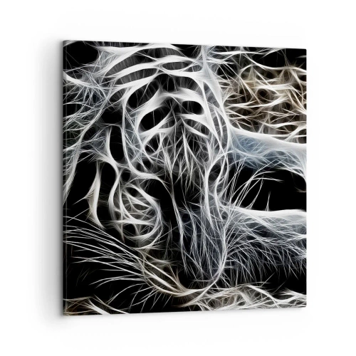 Canvastavla - Bild på duk - En studie om kattens lätthet - 50x50 cm