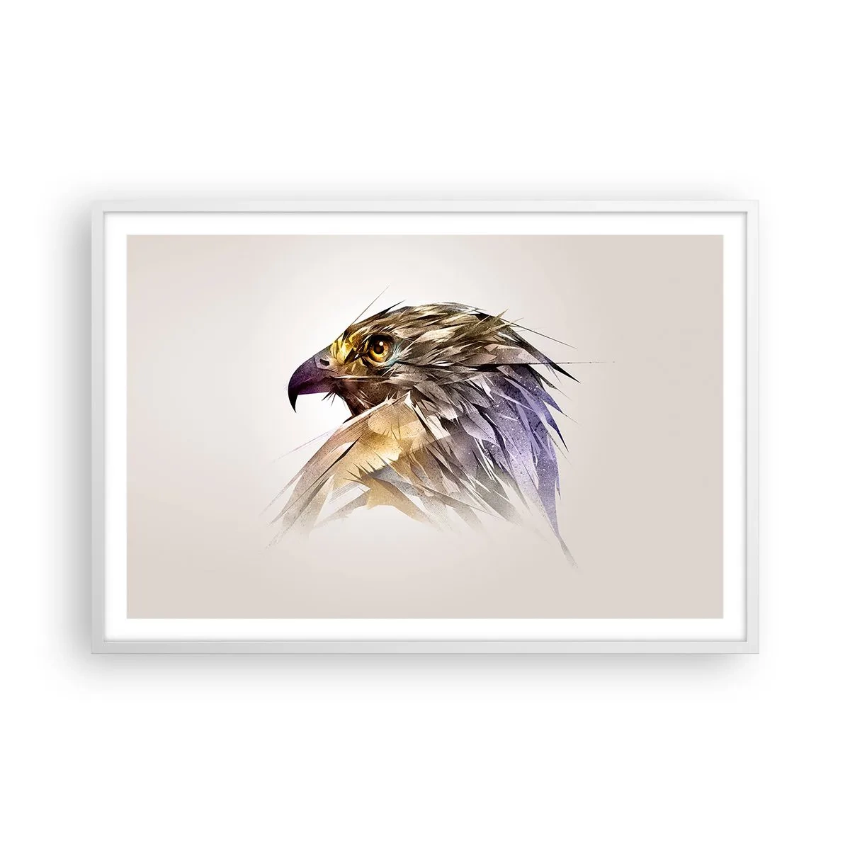 Affisch i vit ram - En kämpes porträtt - 91x61 cm