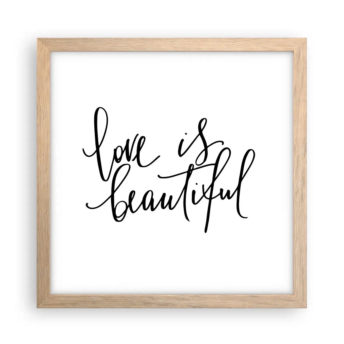 Affisch i ram av ljusek - Läs och upprepa - 30x30 cm