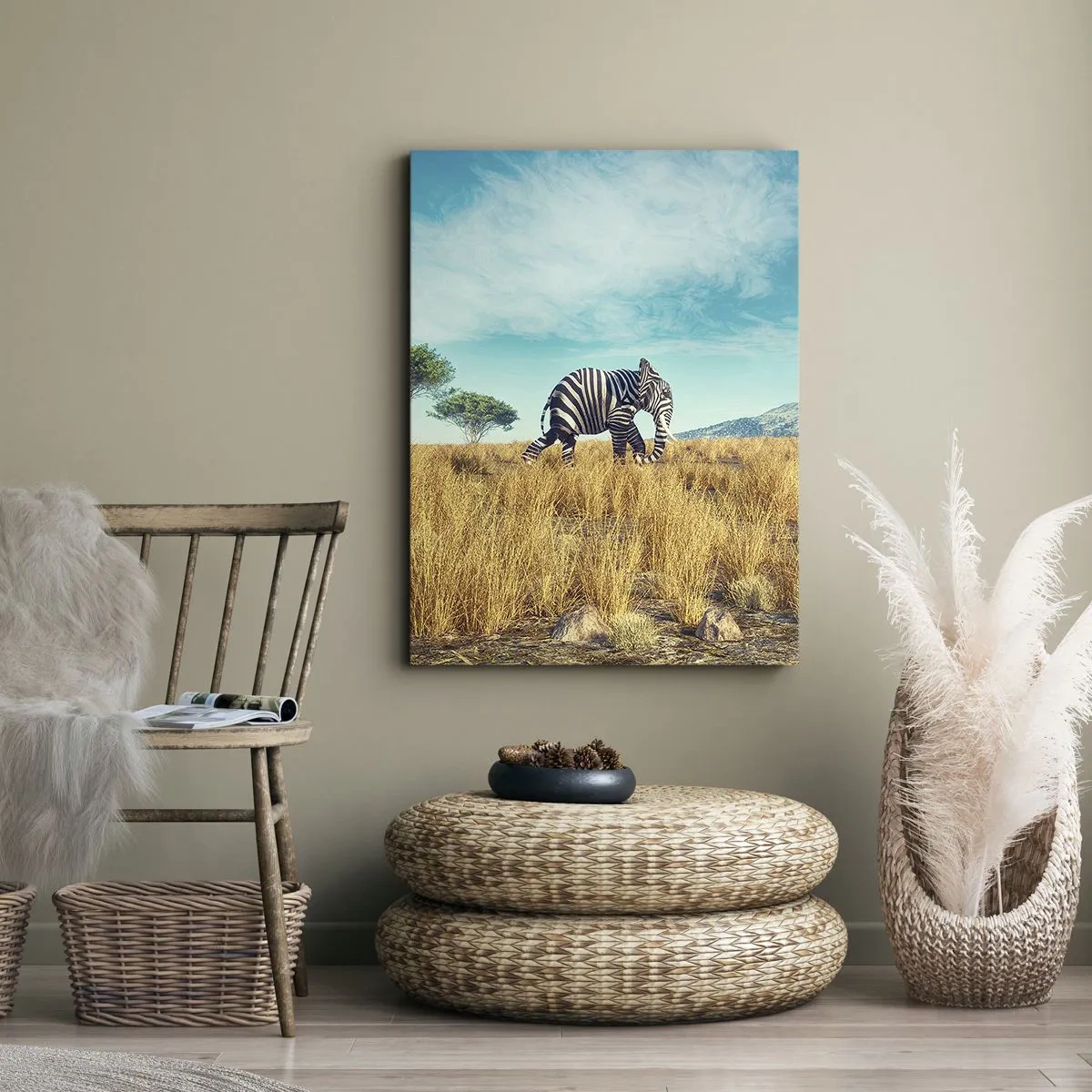 Canvastavla - Bild på duk - Grått är ute - 50x70 cm