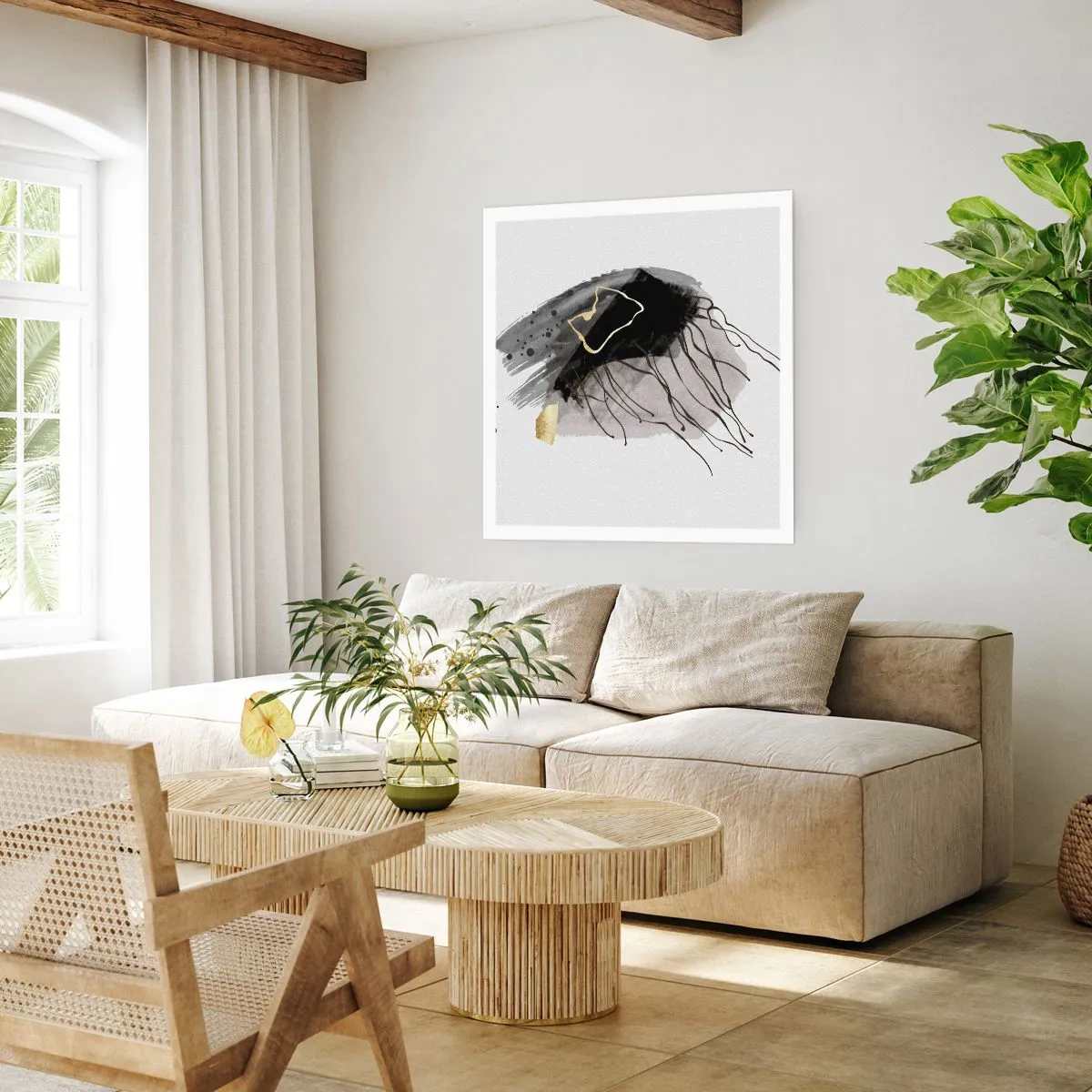 Affisch - I svart och guld - 50x50 cm