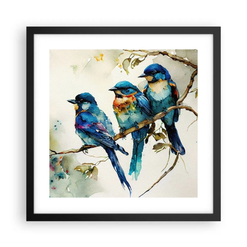 Affisch i svart ram - Sur? - 40x40 cm