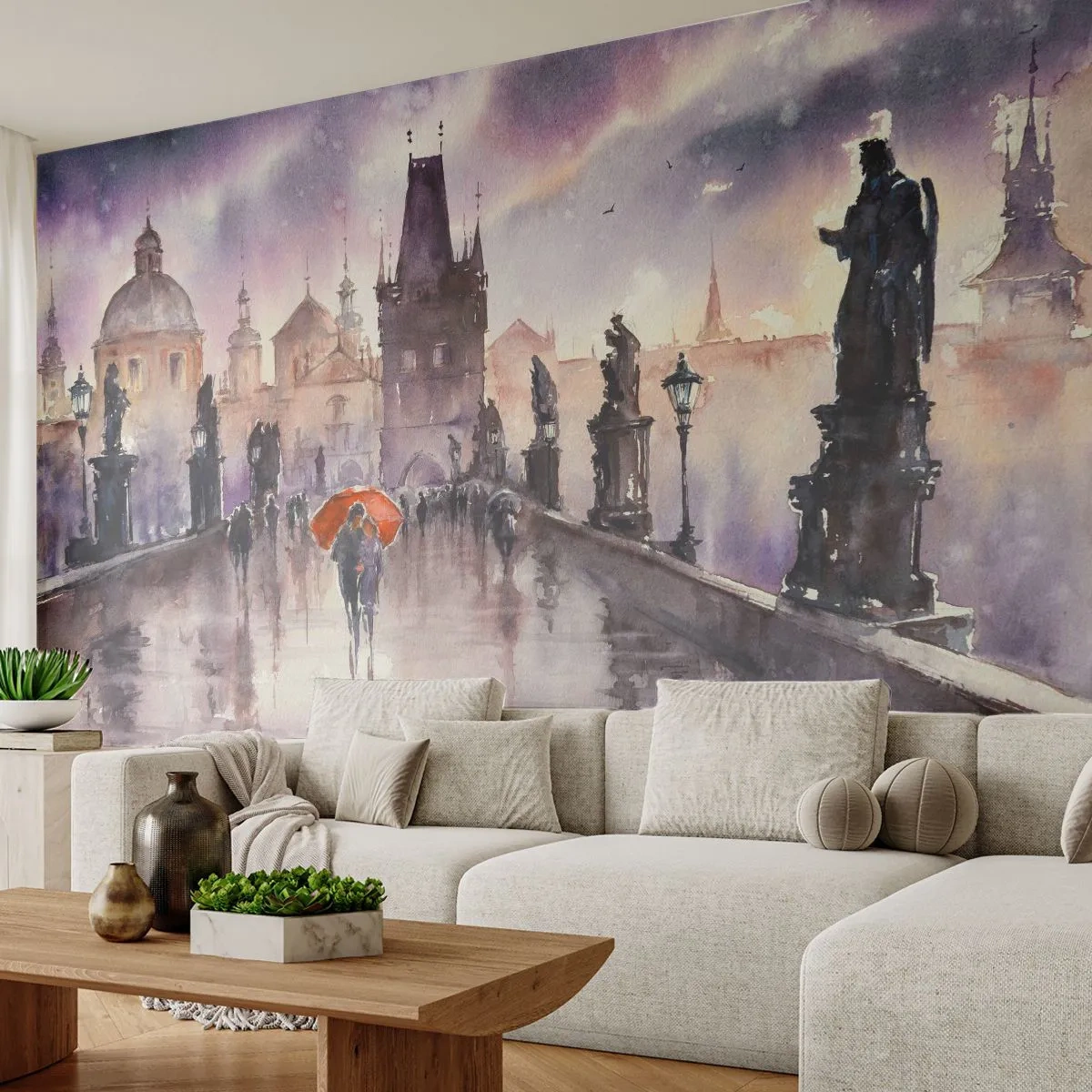 Fototapet Premium Canvas - Människor förändras inte - Bro, Landskap, Klassisk - 350x256 cm