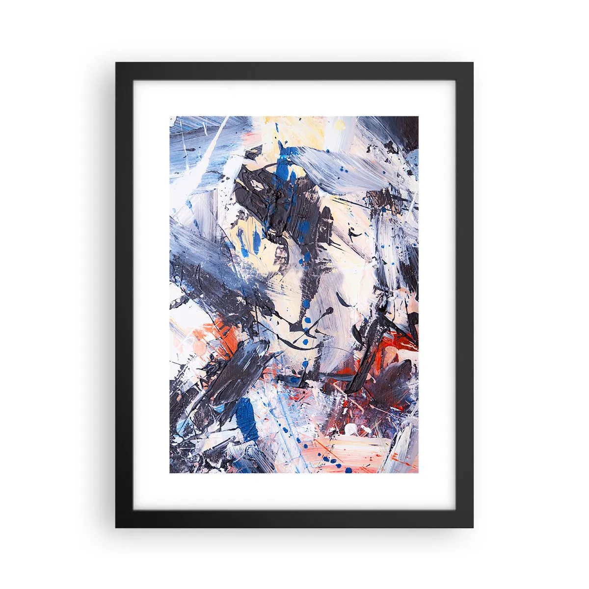 Affisch i svart ram - Abstraktionen galna dans - 30x40 cm