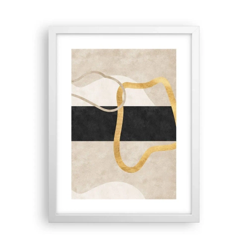 Affisch i vit ram - Slingrande former - 30x40 cm