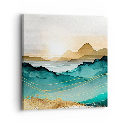 Canvastavla - Bild på duk - På gränsen till abstraktion - landskap - 40x40 cm