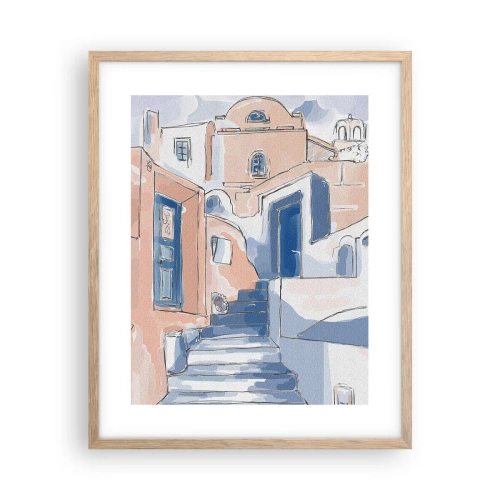 Affisch i ram av ljusek - Exotisk stad - 40x50 cm